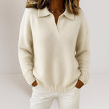 Оливия™ - Мек кашмирен пуловер с яка