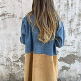 Alberte | Двухцветно дънково палто