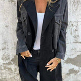 Alberte | Двухцветно дънково палто