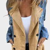 Alberte | Двухцветно дънково палто