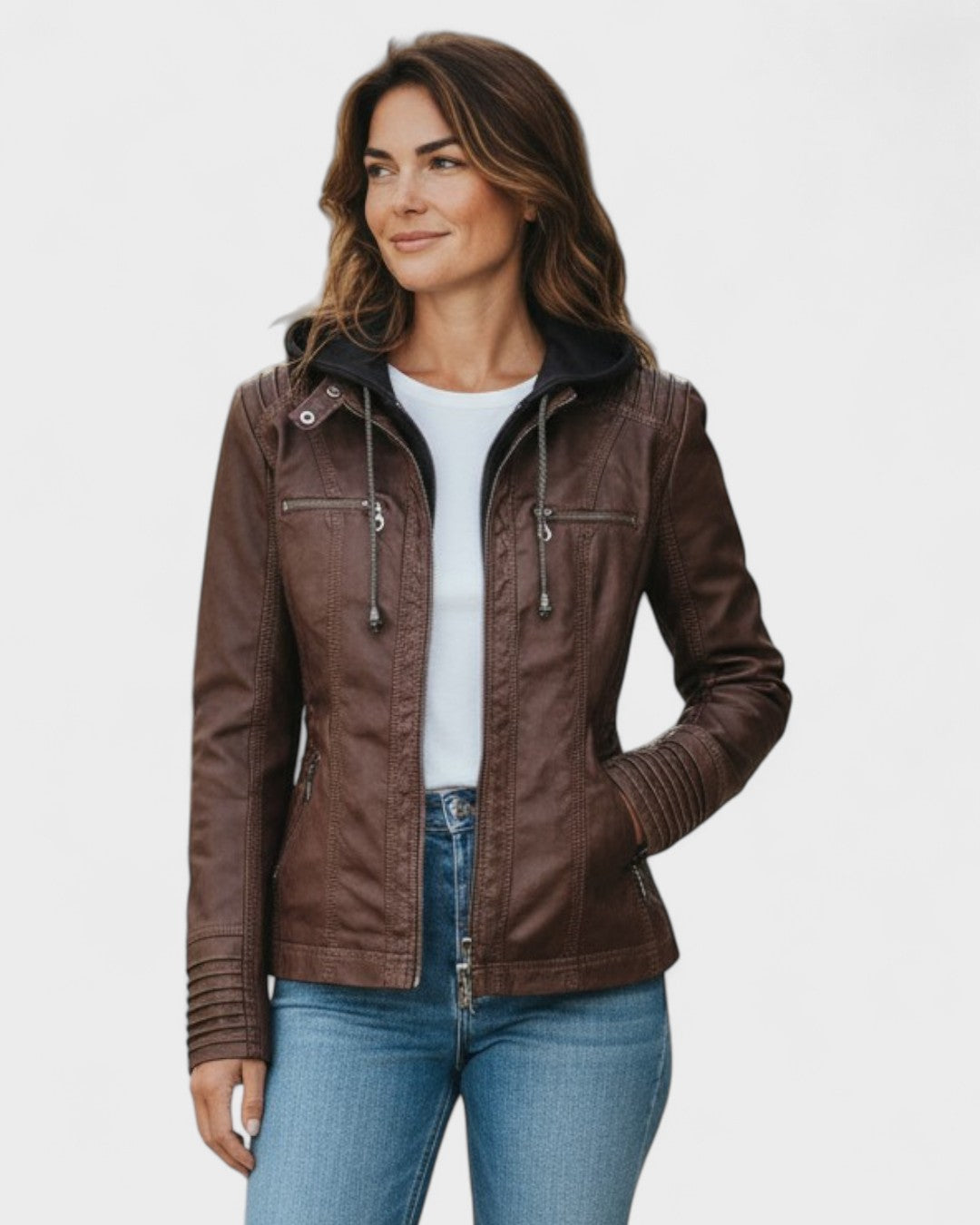 Alberte™ | Кожено палто