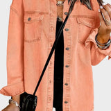 Августа | Оранжева дънкова якета