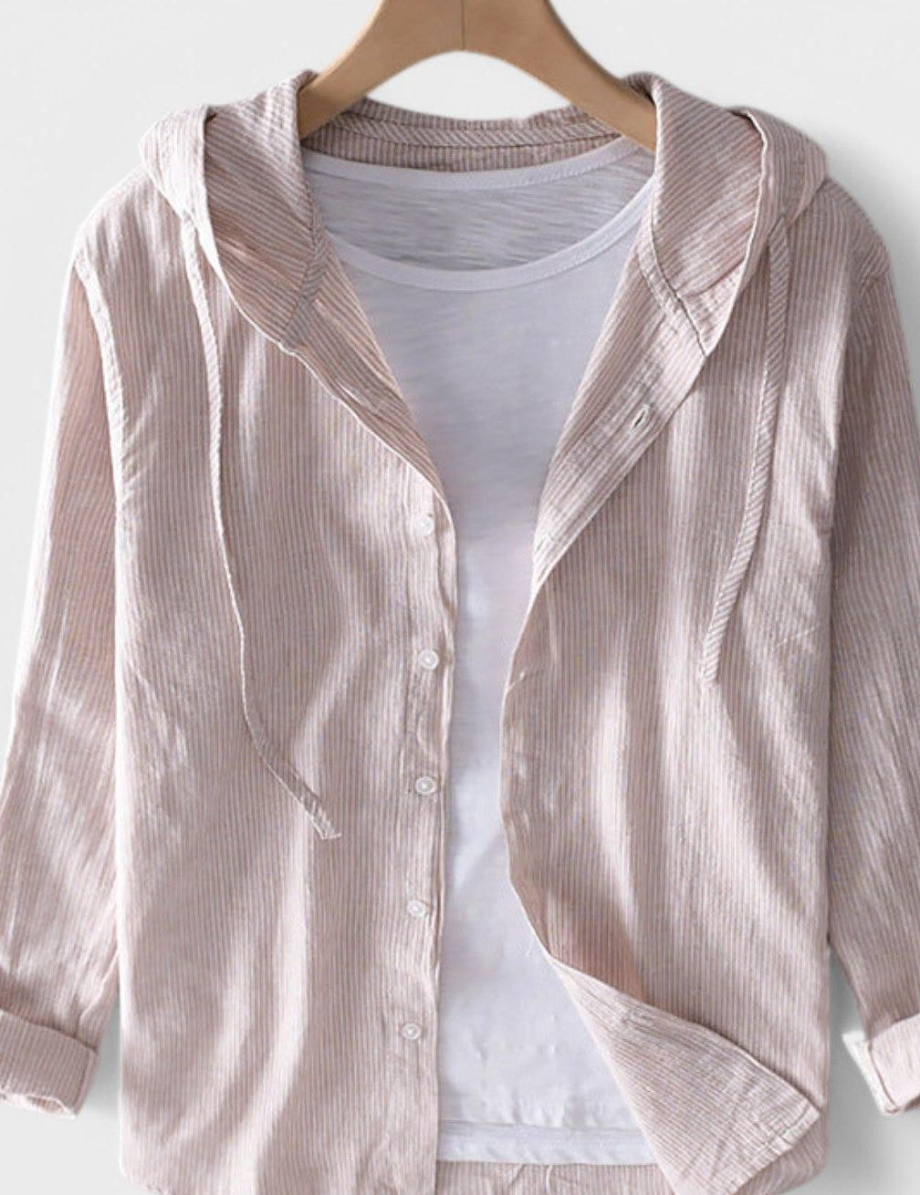 Камилa | Пуловер от памук с качулка