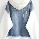 Елън | Двутонно дънково палто