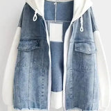 Елън | Двутонно дънково палто