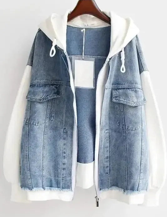 Елън | Двутонно дънково палто