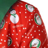 Риза с дълги ръкави с печат на Дядо Коледа и смешен снежен човек за Коледа