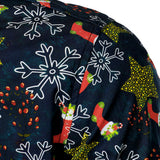 Риза с дълги ръкави от памук за мъже с коледна щампа