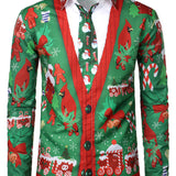 Забавна риза с дълги ръкави за коледните празници