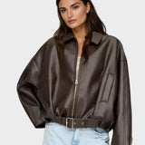 Луиза | Веганско кожено палто