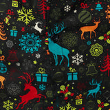 Забавна коледна риза с дълги ръкави за мъже с елени и снежинки