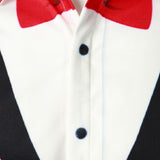 Винтидж червена коледна риза за мъже