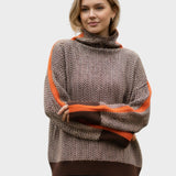 Мари | Пуловер от вълна с висока яка