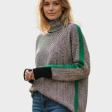 Мари | Пуловер от вълна с висока яка