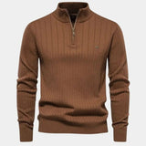 Mikkel™ | Суитшърт от памук с половин цип