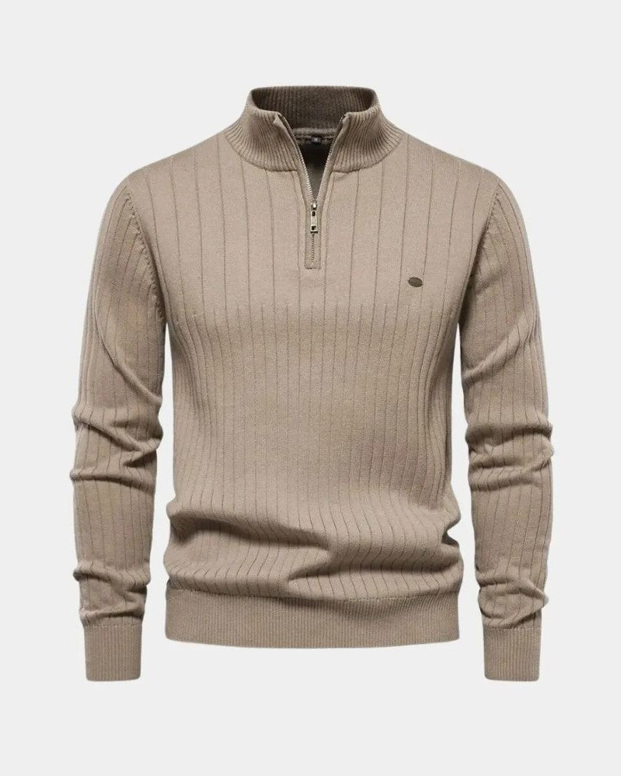 Mikkel™ | Суитшърт от памук с половин цип