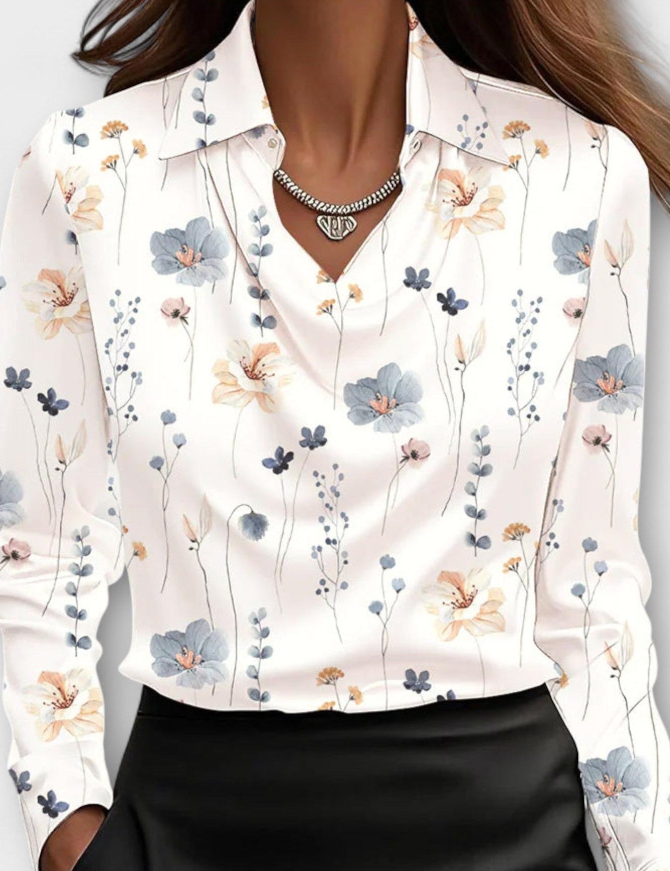 Роня | Сатенена блуза