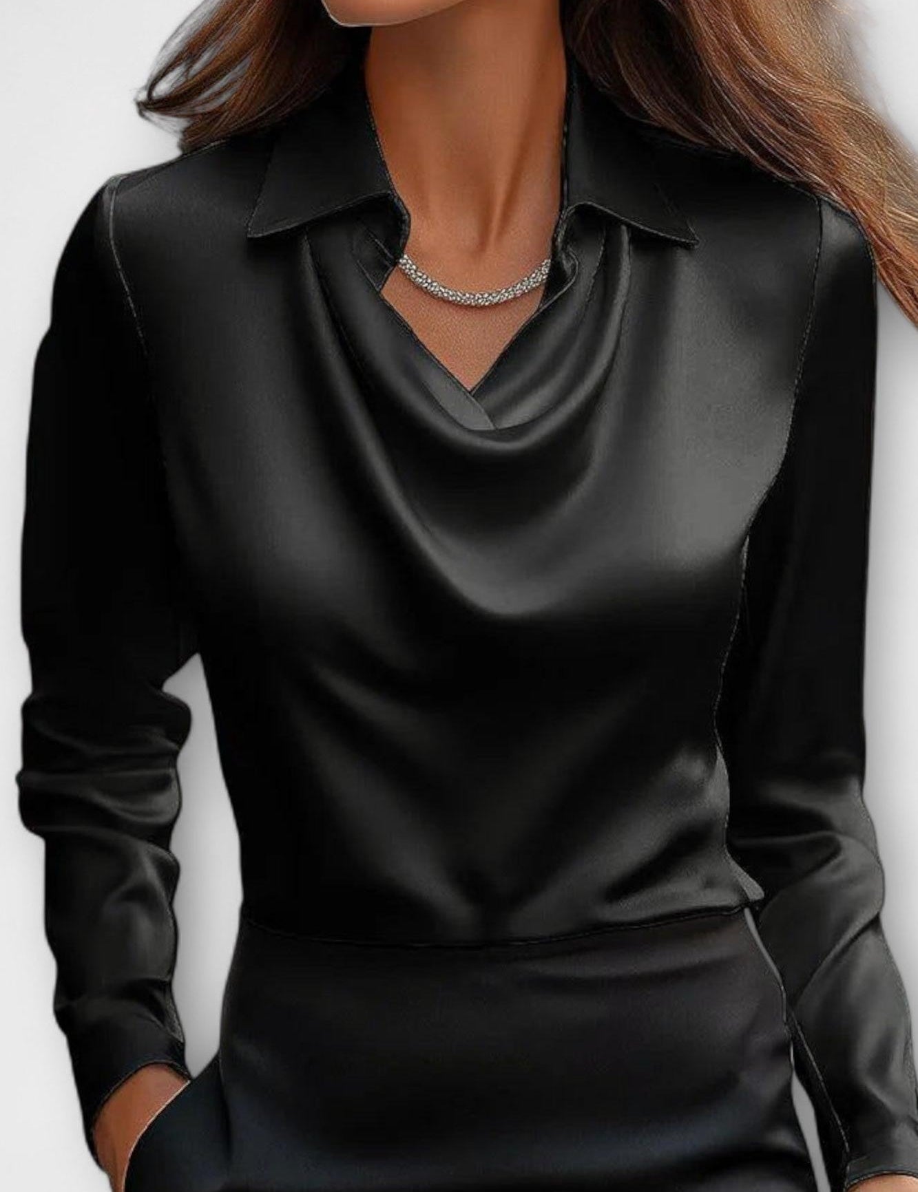 Роня | Сатенена блуза