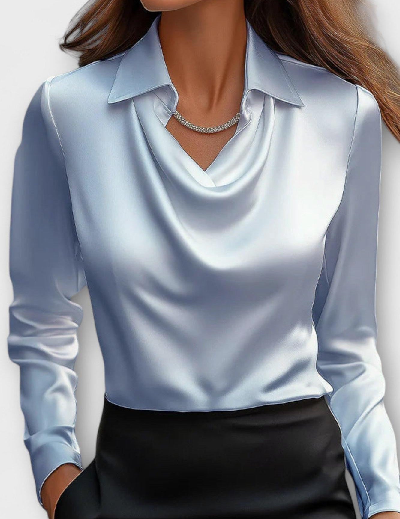 Роня | Сатенена блуза