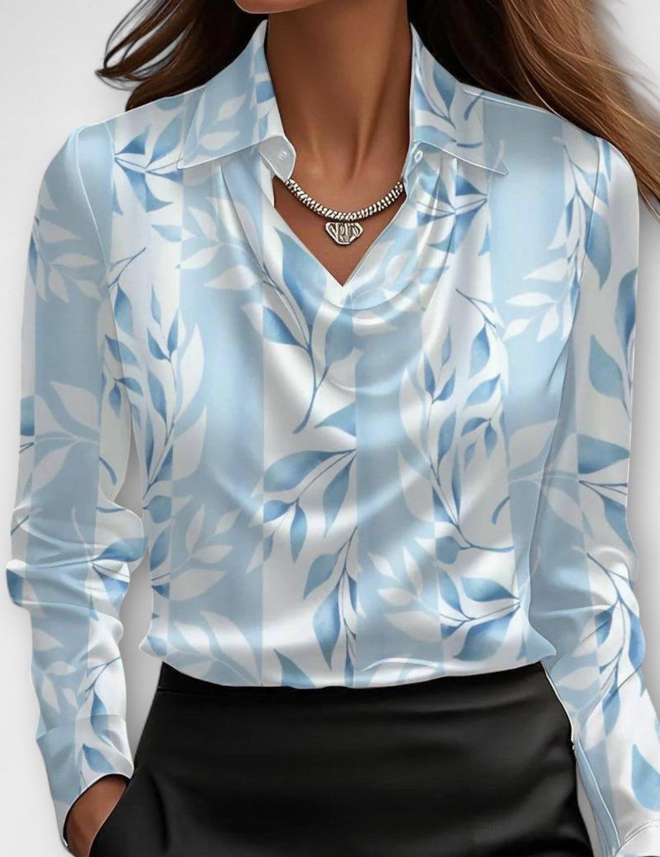 Роня | Сатенена блуза