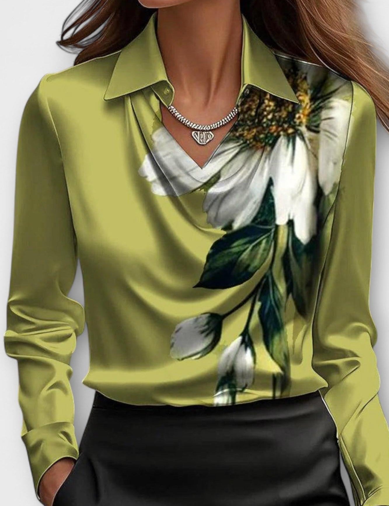 Роня | Сатенена блуза