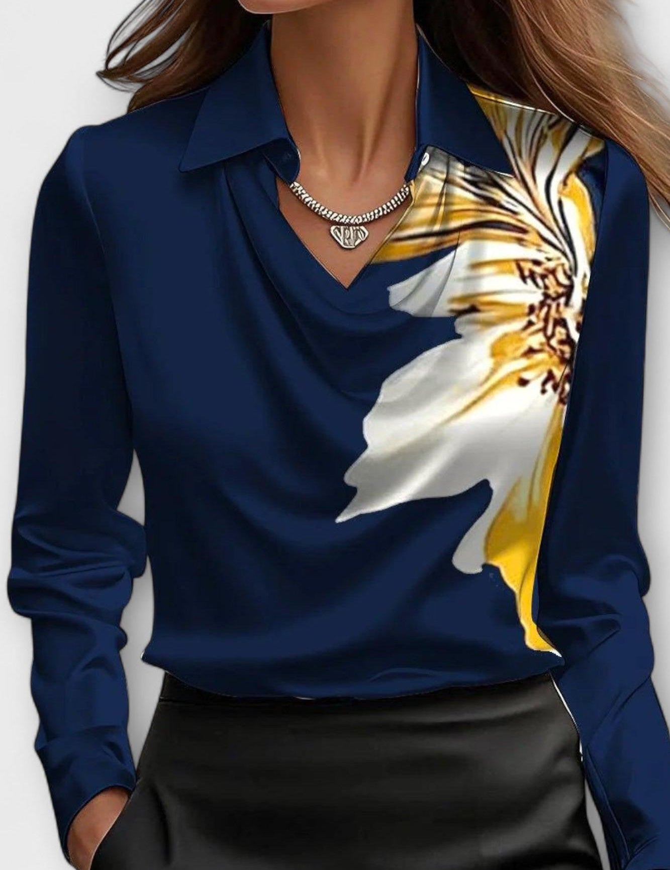 Роня | Сатенена блуза