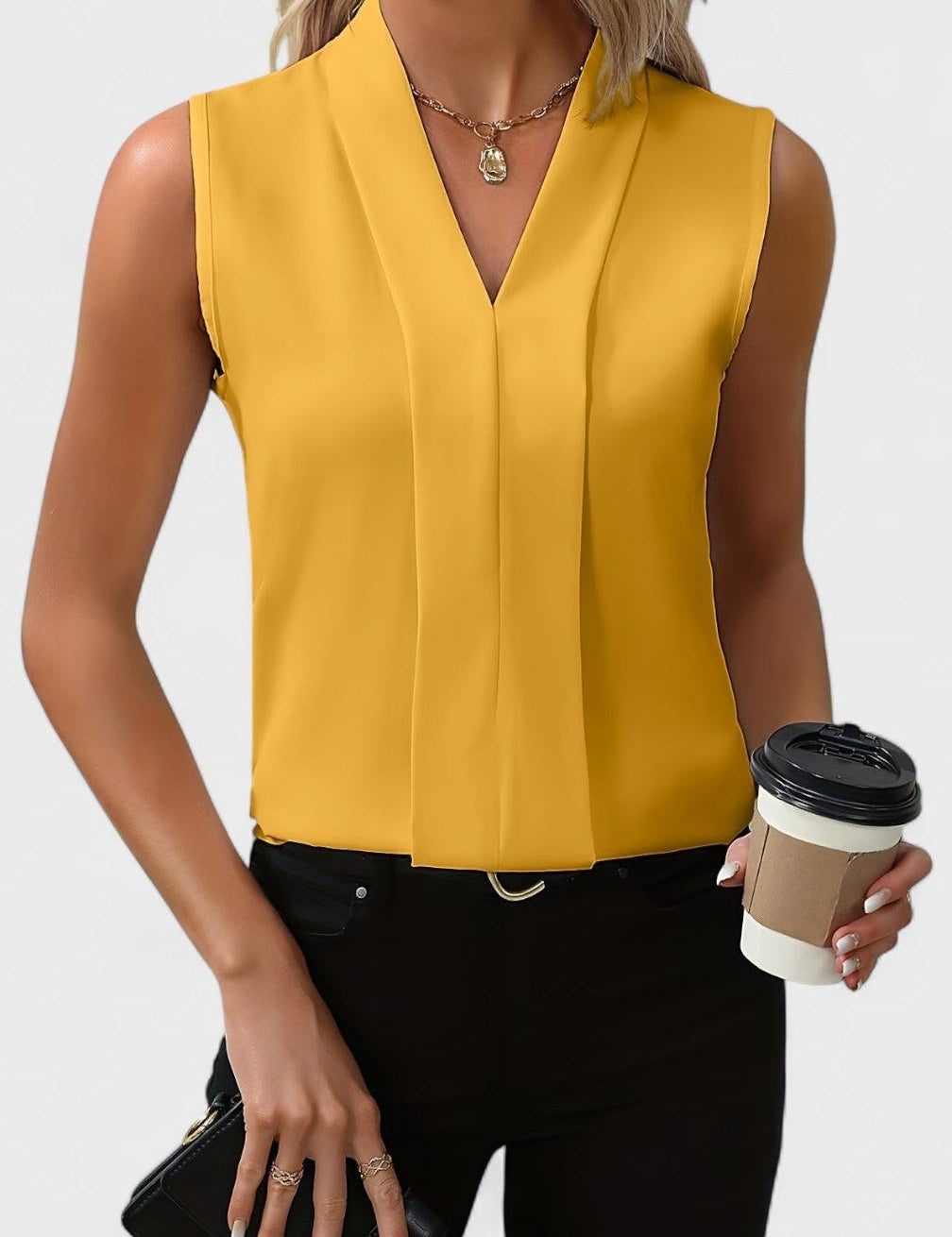 Роза | Топ с V-образно деколте