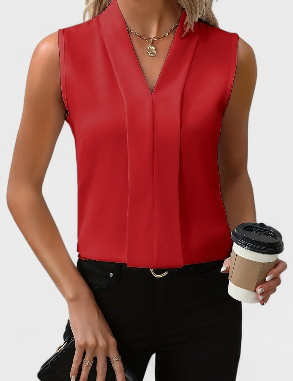 Роза | Топ с V-образно деколте