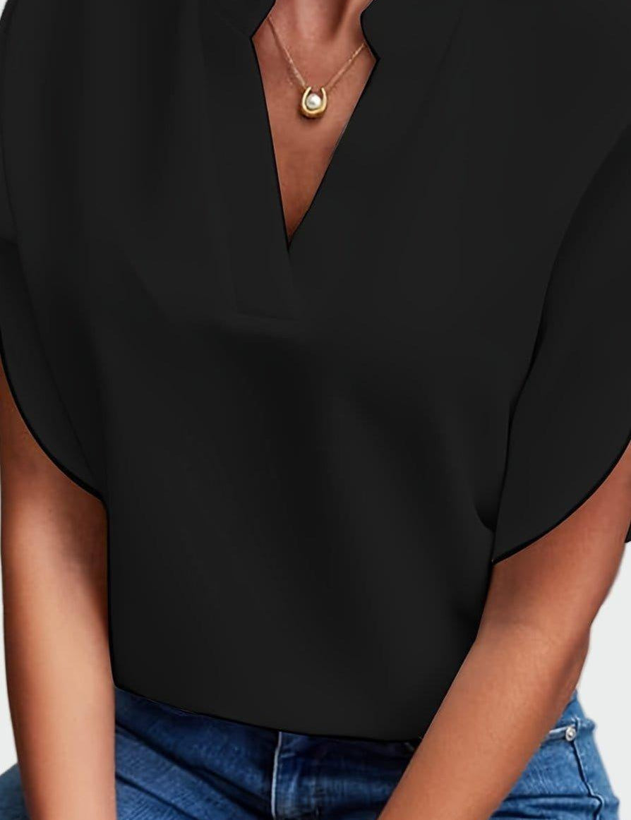 Stine | Блуза с V-образно деколте