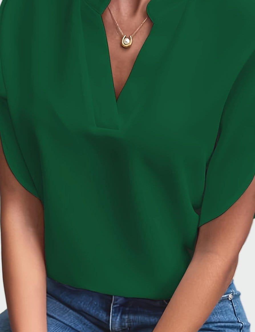 Stine | Блуза с V-образно деколте
