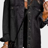 Trine | Черно дънково яке