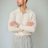 Viggo™ | Пуловер от памук с V-образно деколте