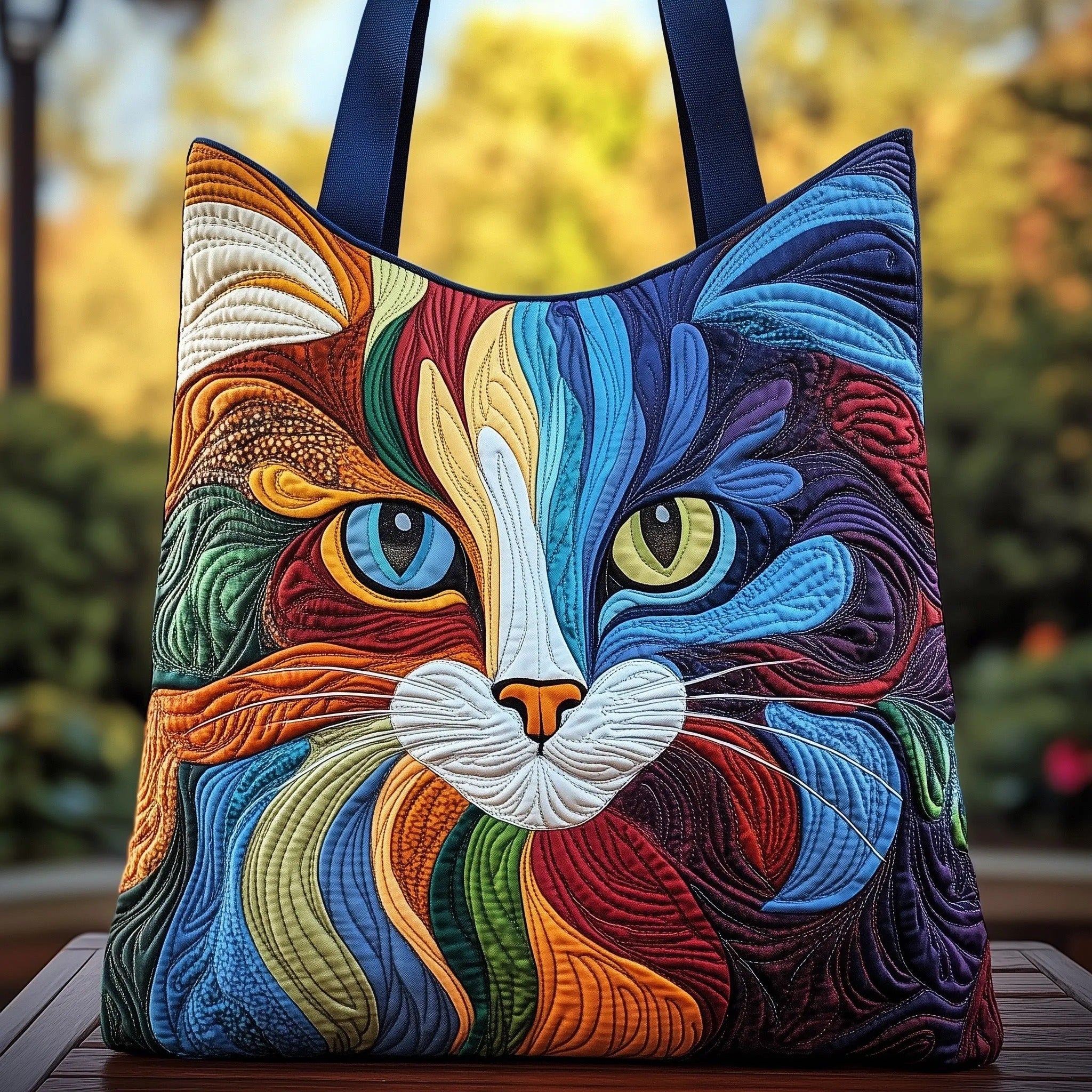 Ръчно изработена чанта Котка