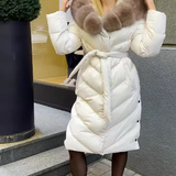 Nova™ | Елегантно палто с яка от синтетичен косъм